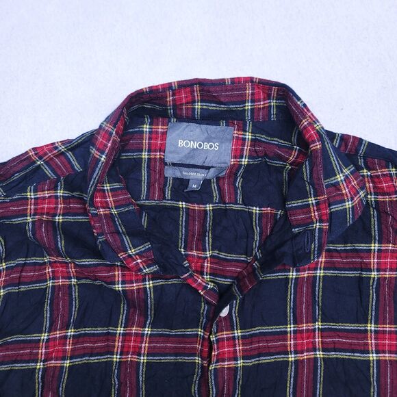 Bonobos Other - Bonobos Tartan Flannel Casual Button Up Shirt Mens Size Medium M Blue Red